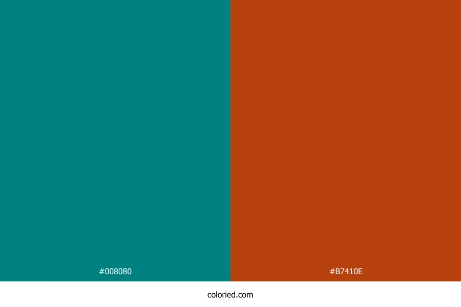 Teal and Rust Dress Combination