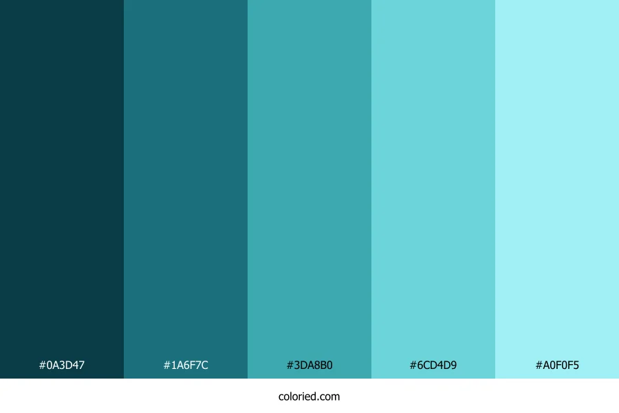 Teal and Turquoise Color Palette