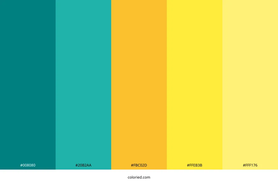 Teal and Yellow Color Palette