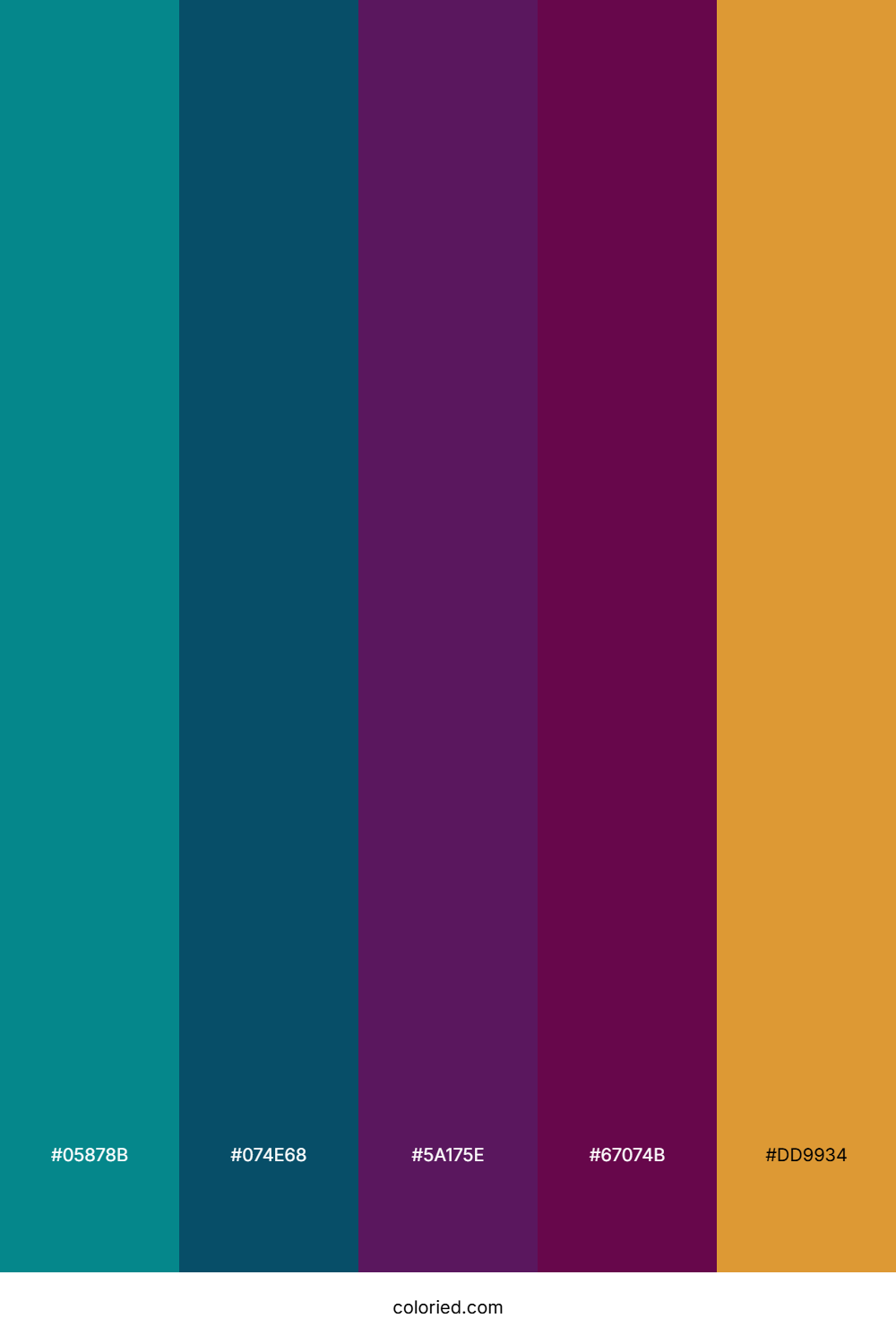 Teal Berry Twilight Color Palette