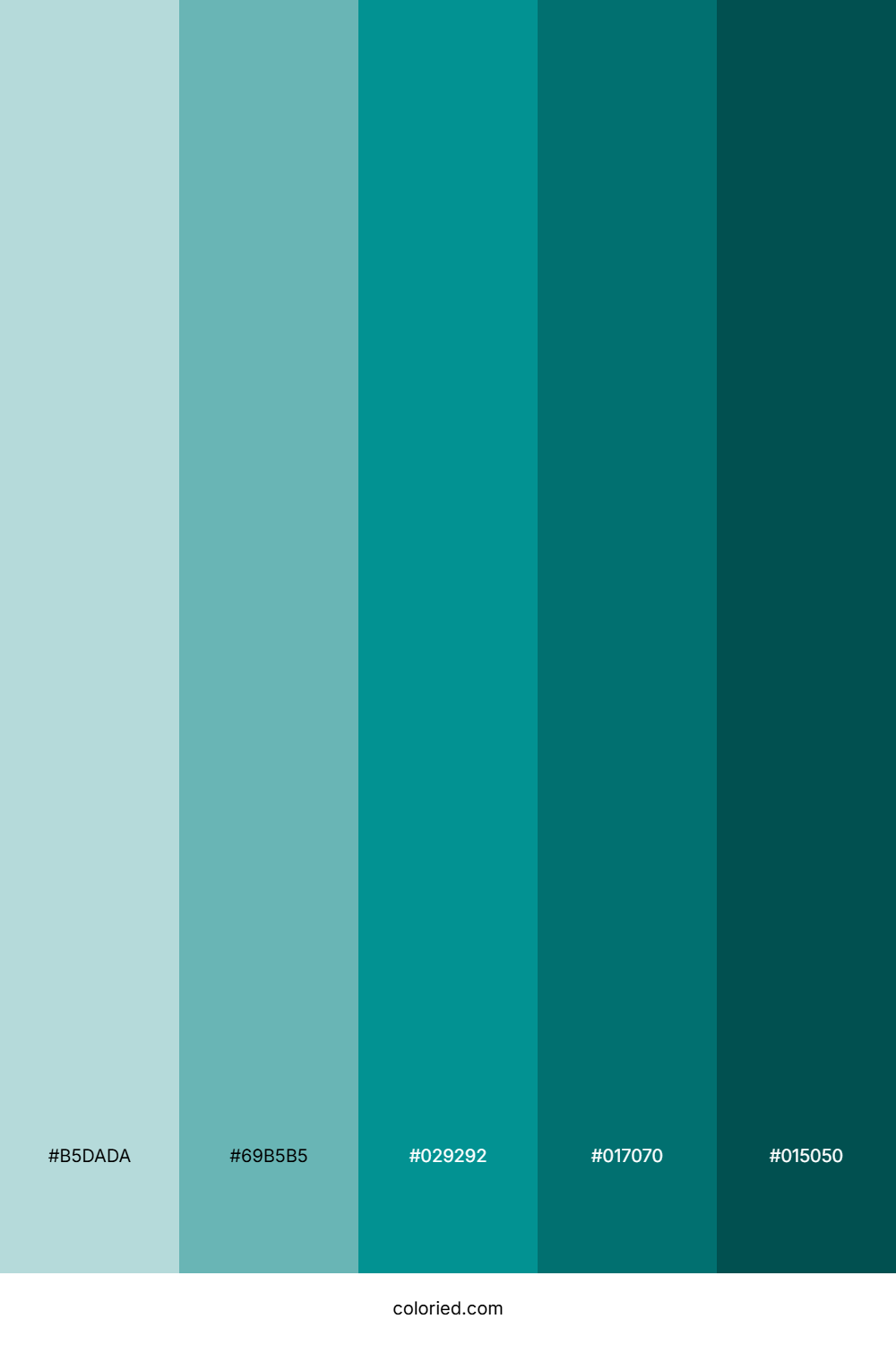 Teal Blue and Deep Teal Color Palette