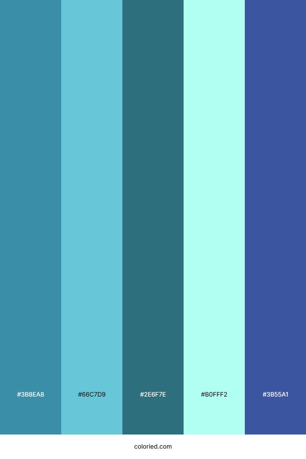 Teal Blue And Sky Blue Color Palette