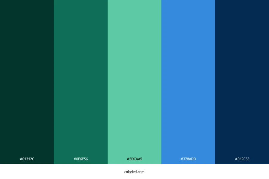 Teal Blue Color Palette