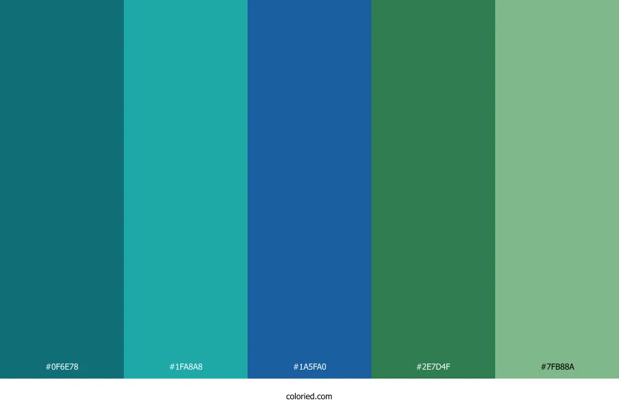 Teal Blue Green Color Palette