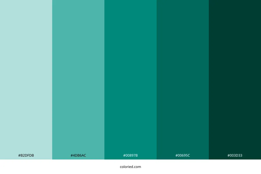 Teal Color Palette