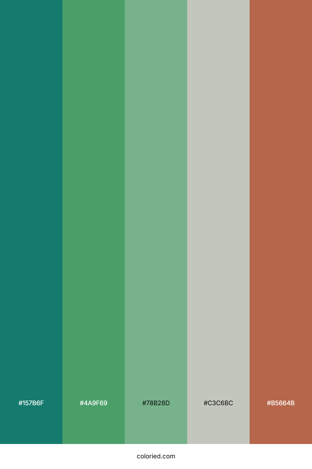 Teal Fern Canopy Palette