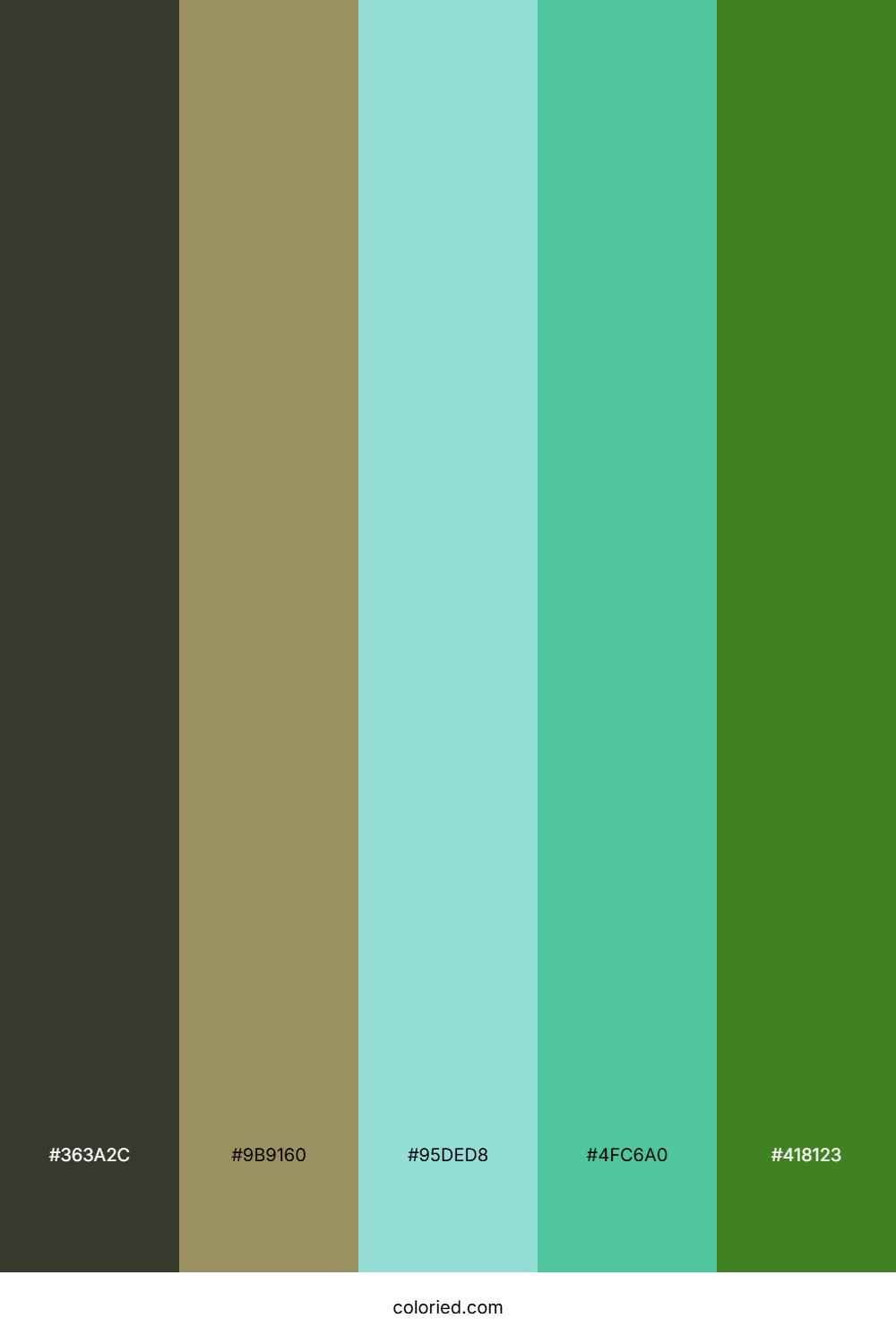 Teal Fern Glade Color Palette