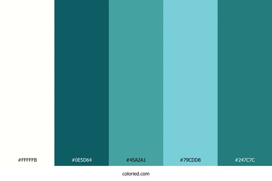 Teal Lagoon Mist Color Palette