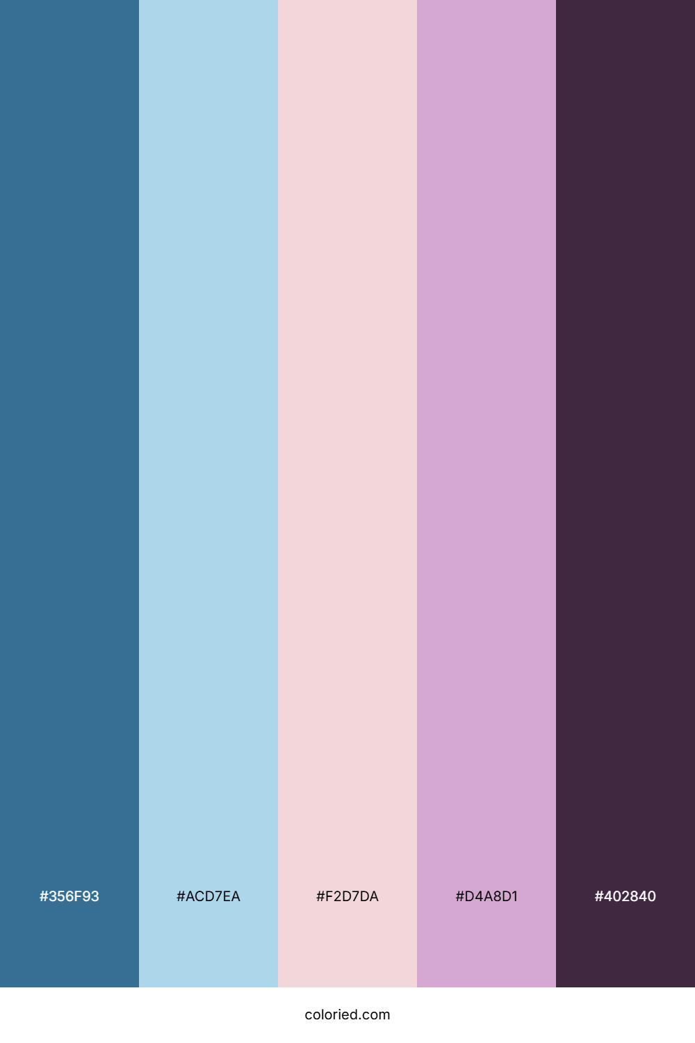 Teal Lavender Shadow Color Palette