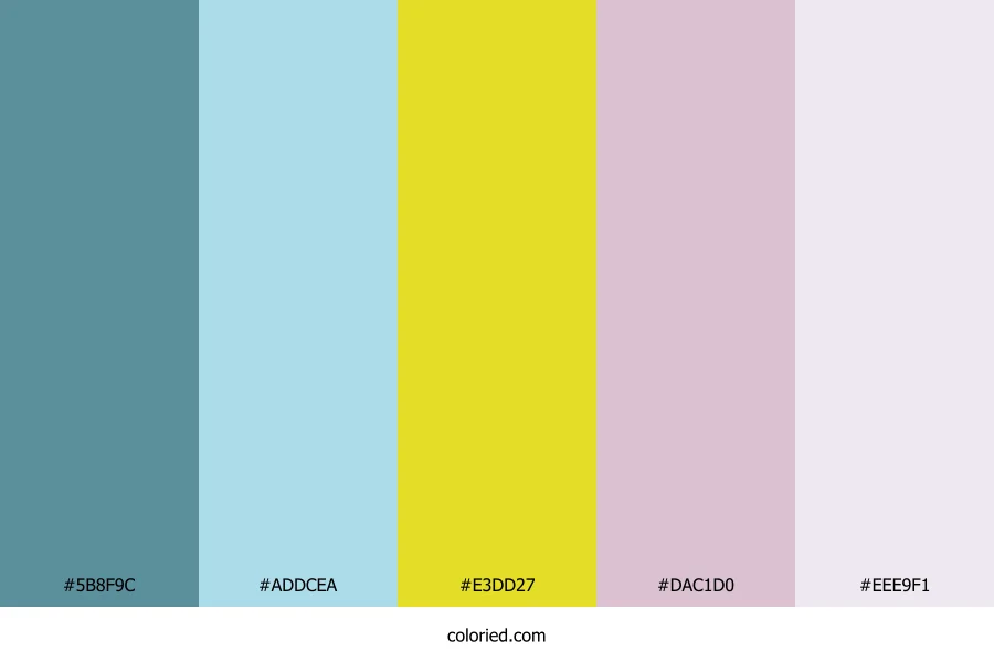 Teal Lemon Blossom Color Palette