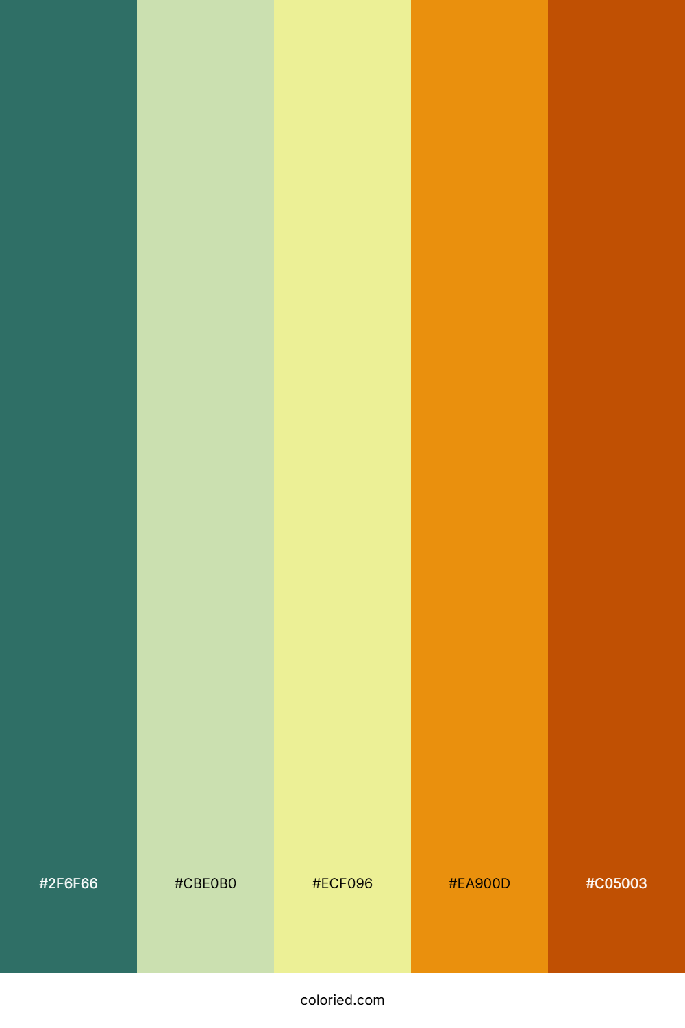 Teal Lemon Spice Color Palette