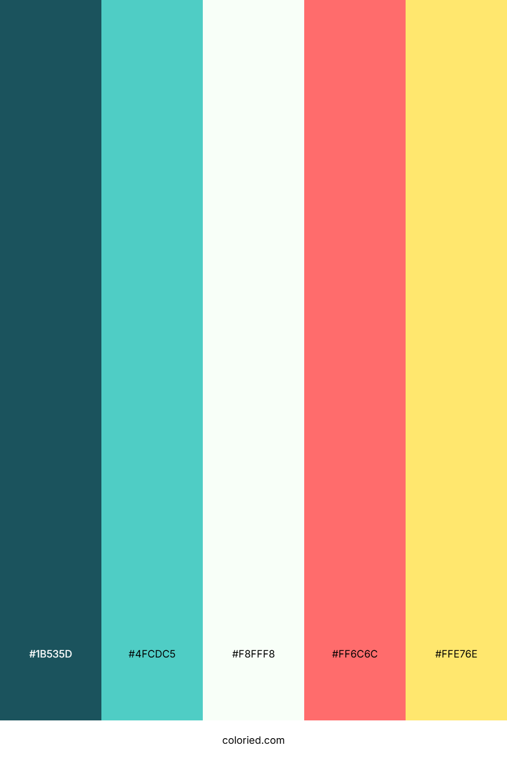 Teal Mint Sunset Palette