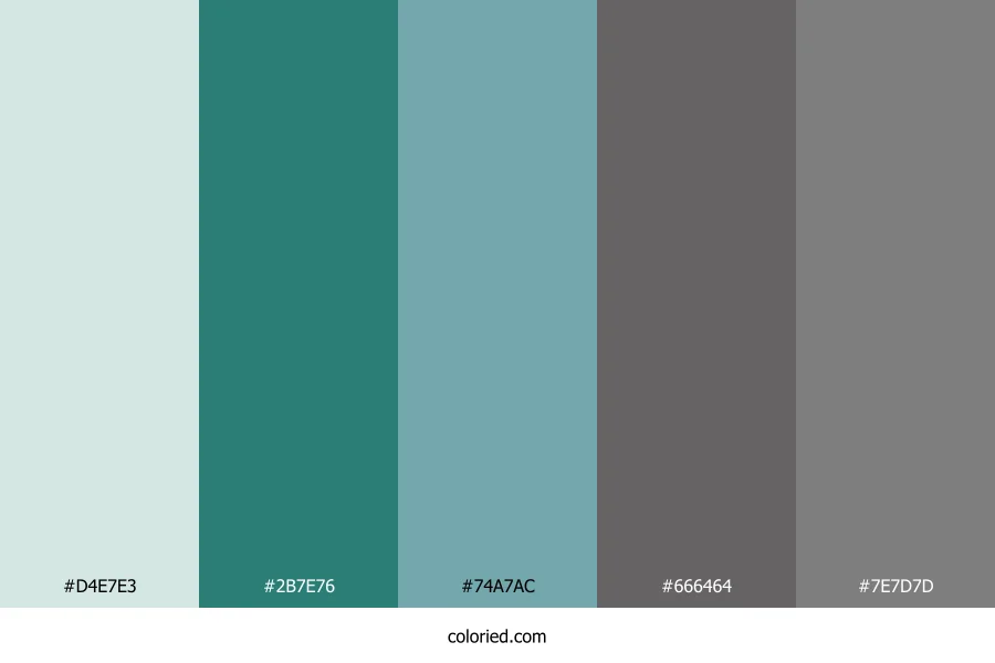 Teal Mist Shadow Color Palette