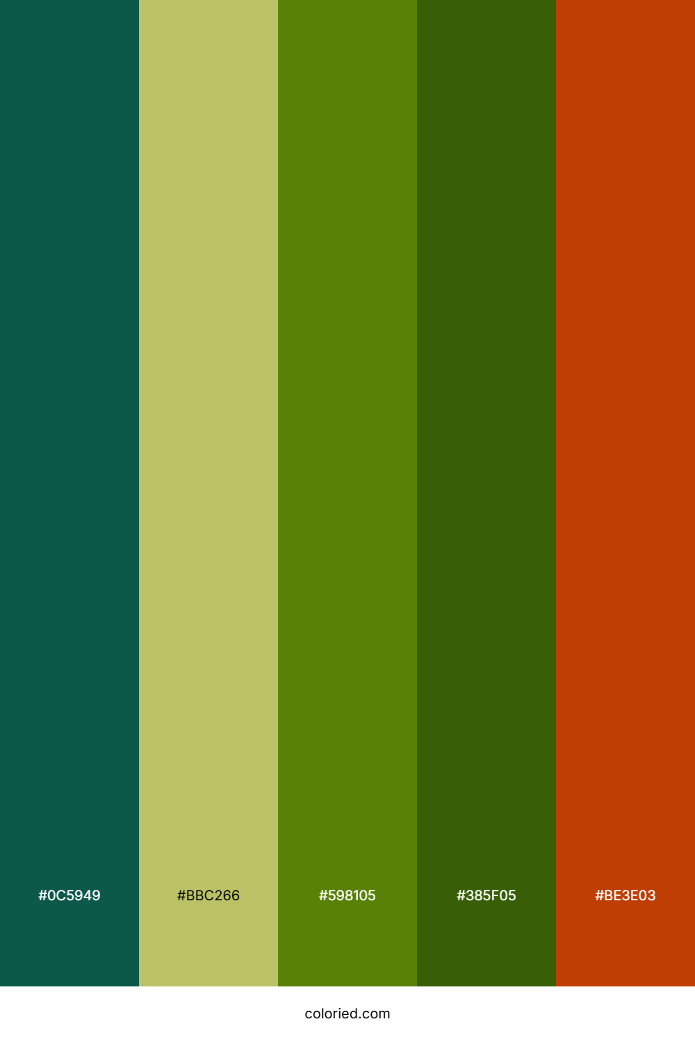 Teal Moss Grove Color Palette