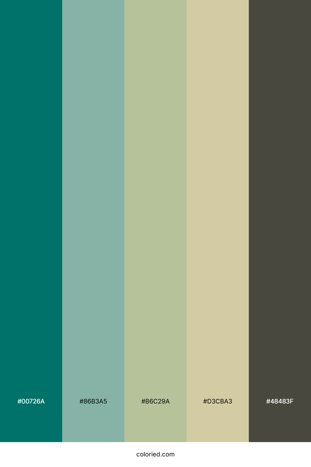 Teal Moss Path Color Palette