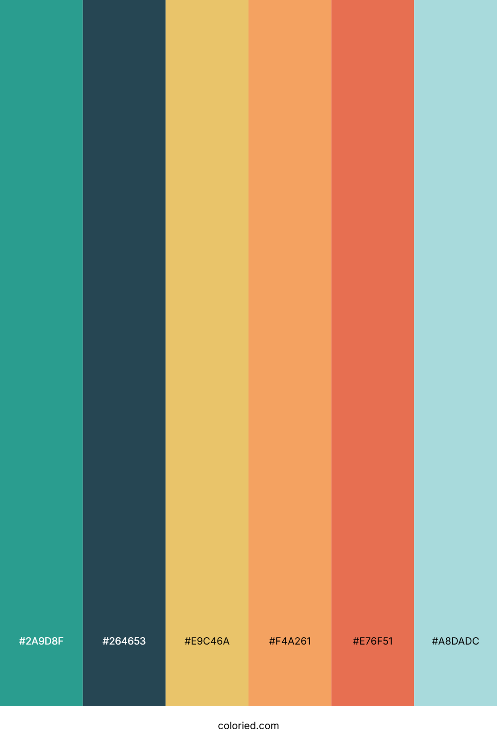 Teal Ochre Sunset Palette