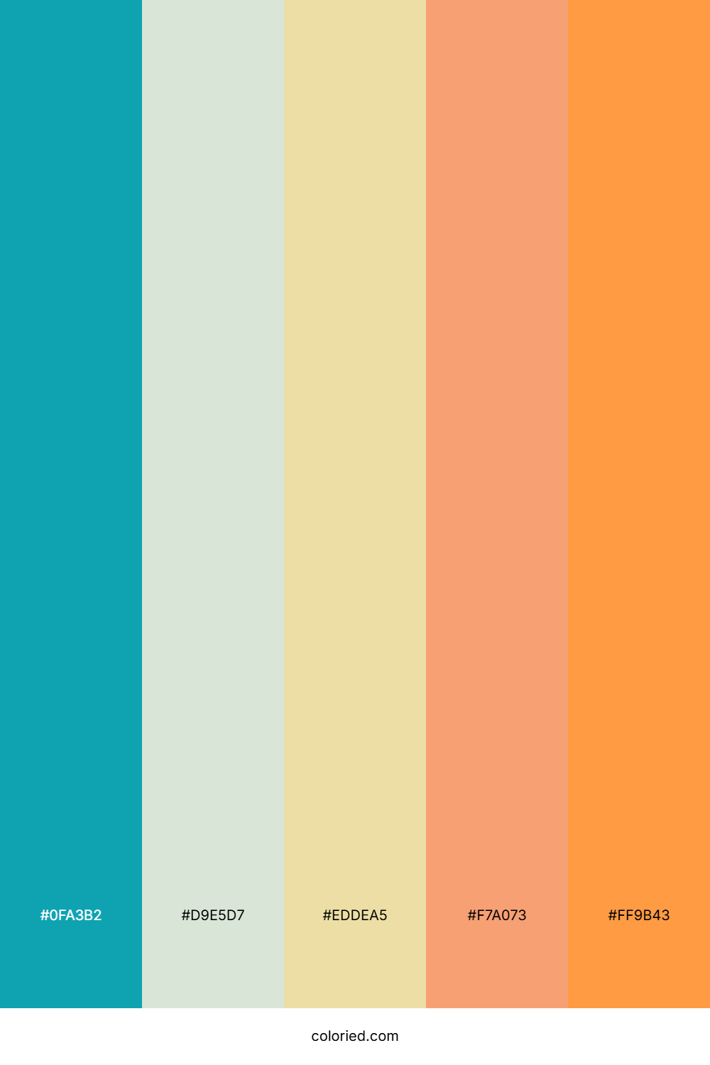 Teal Peach Horizon Palette