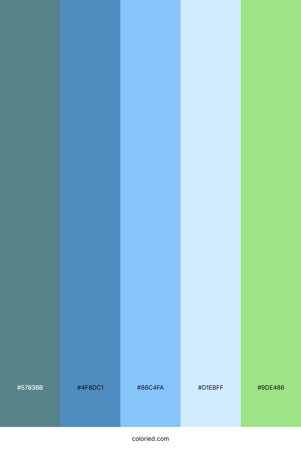 Teal Sky Reflection Color Palette