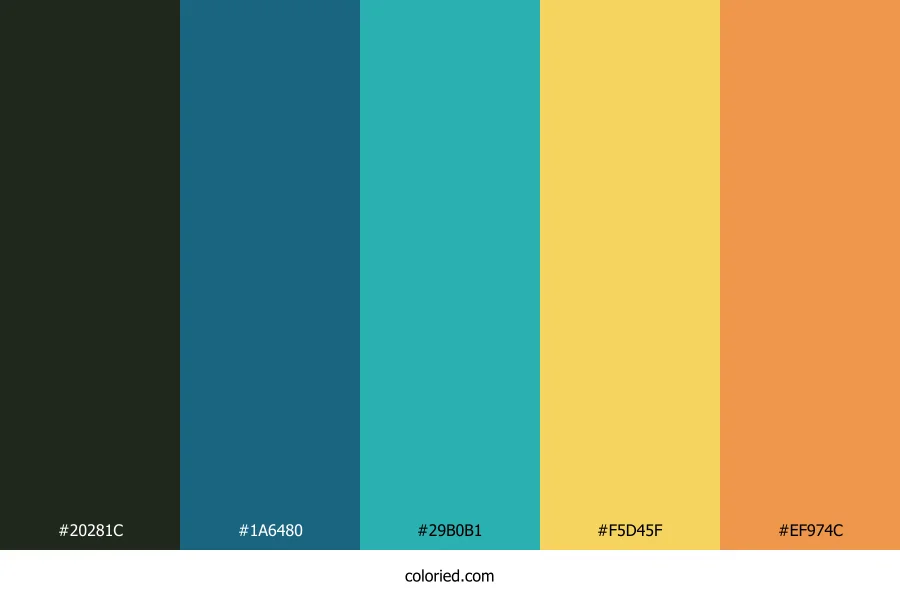 Teal Sunset Drift Color Palette