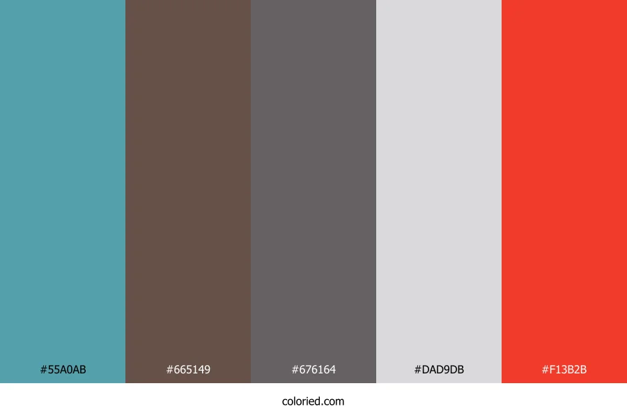 Teal Sunset Flame Color Palette