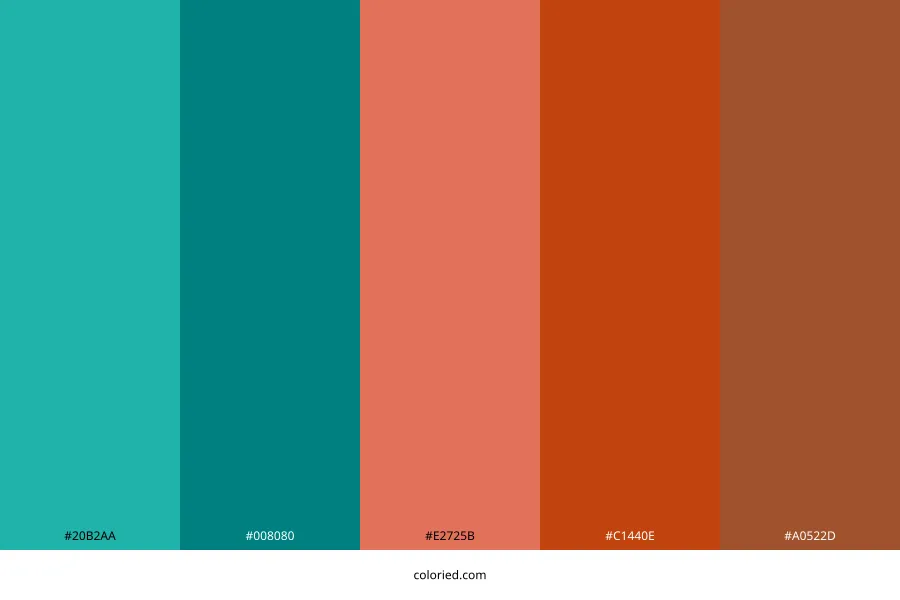 Teal Terracotta Color Palette