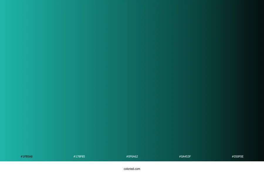Teal to Black Gradient
