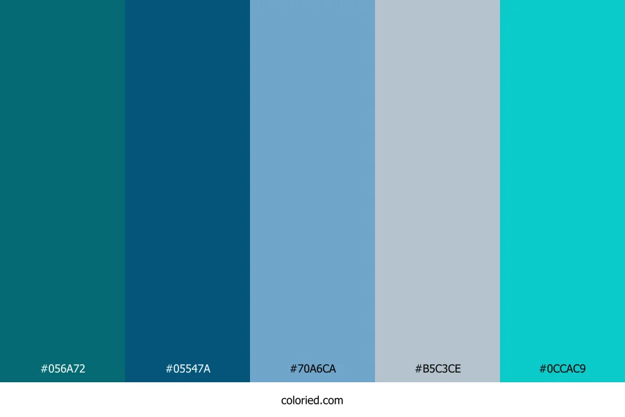 Teal Twilight Haze Color Palette