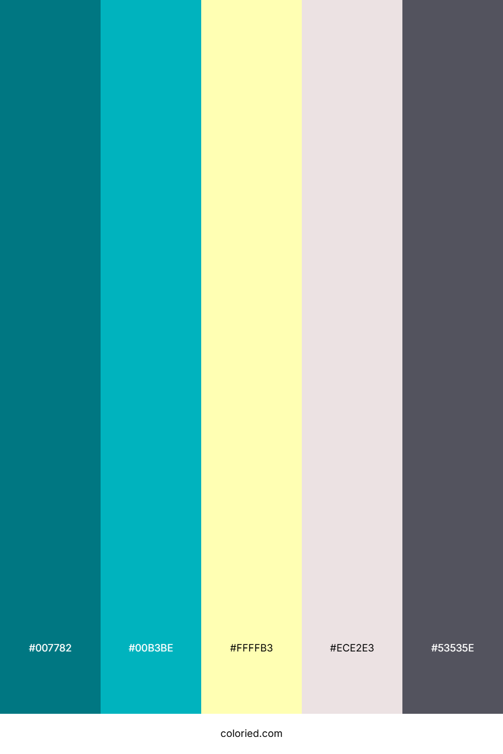Teal Wave Lemon Color Palette