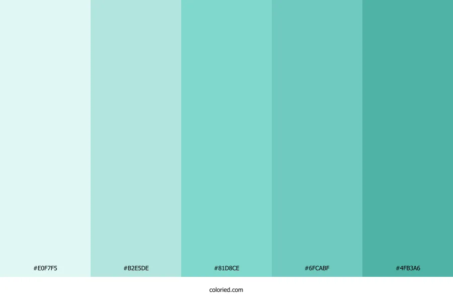 Tiffany Blue Color Palette