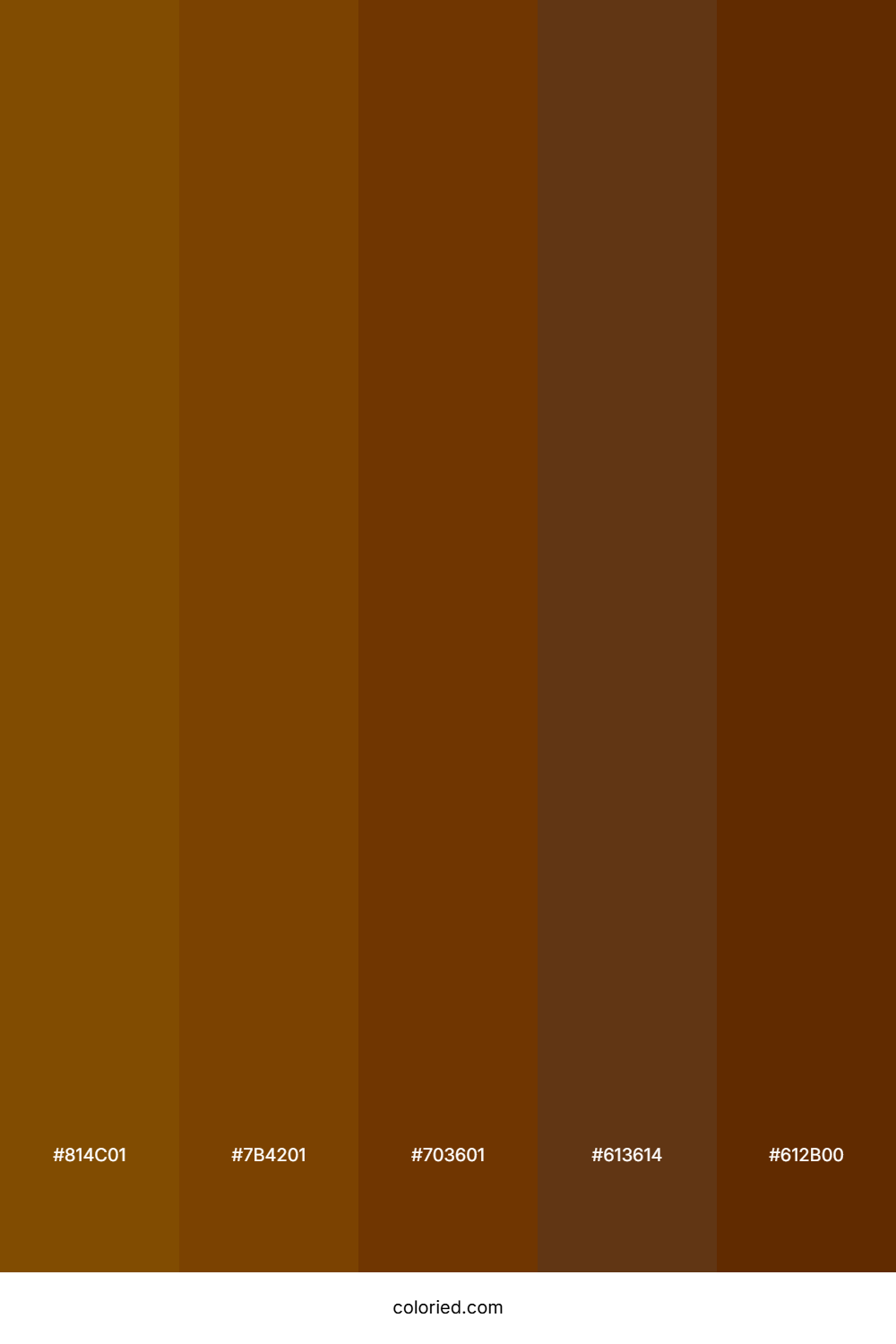 Toffee Caramel Brown Color Palette