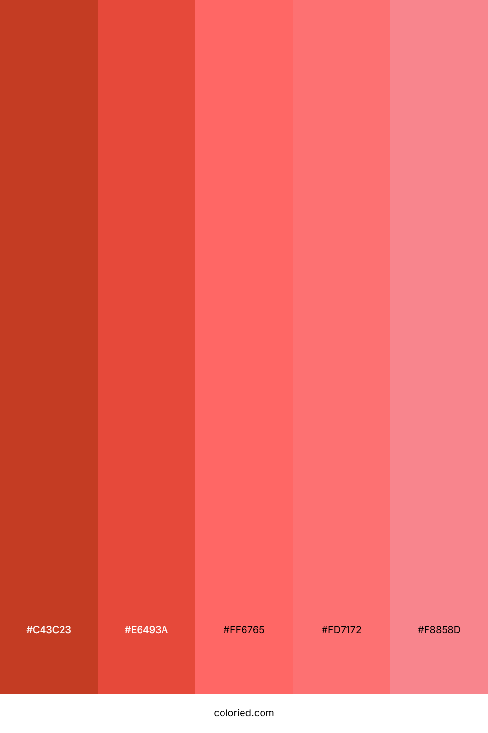 Tomato Red and Coral Color Palette