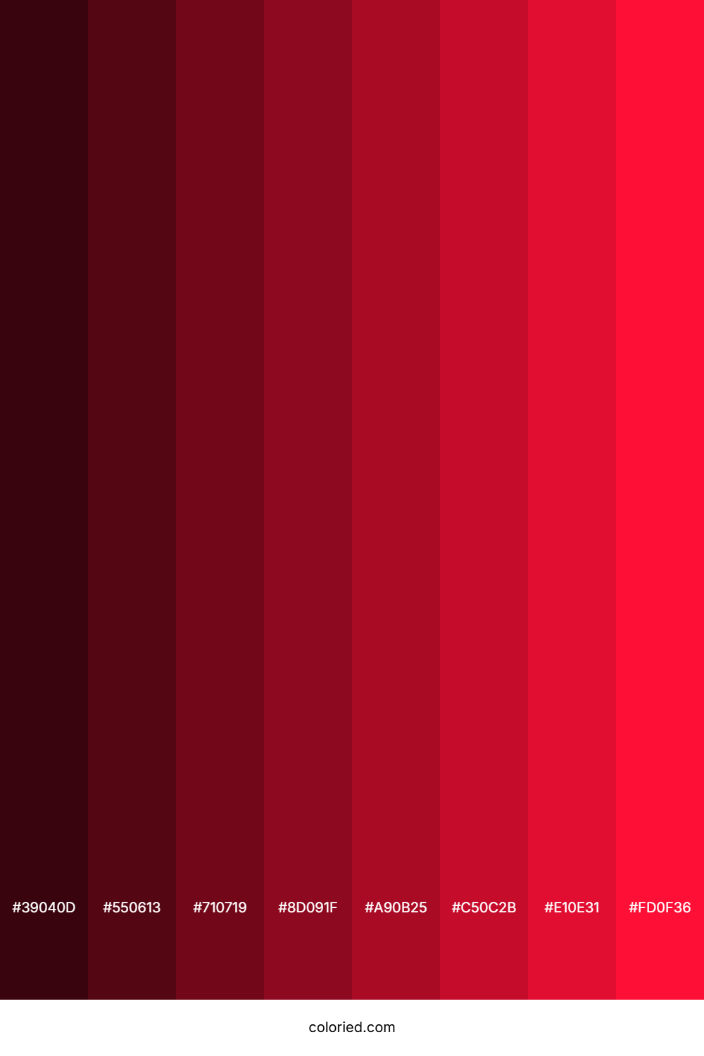 Torch Red Color Shades