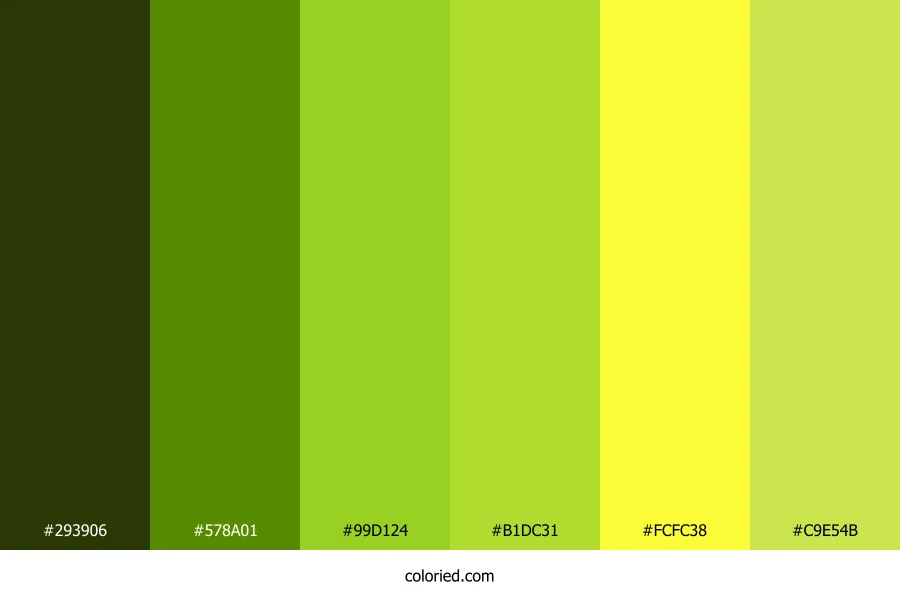 Toxic Green and Lime Color Palette