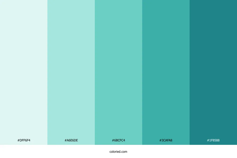 Tropical Blue Color Palette