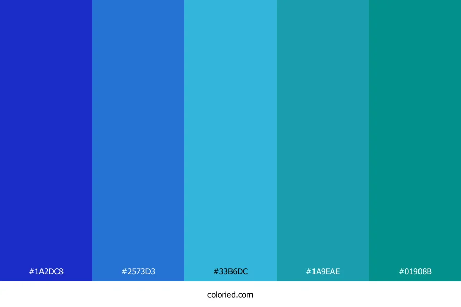 Tropical Blue Lagoon Color Palette