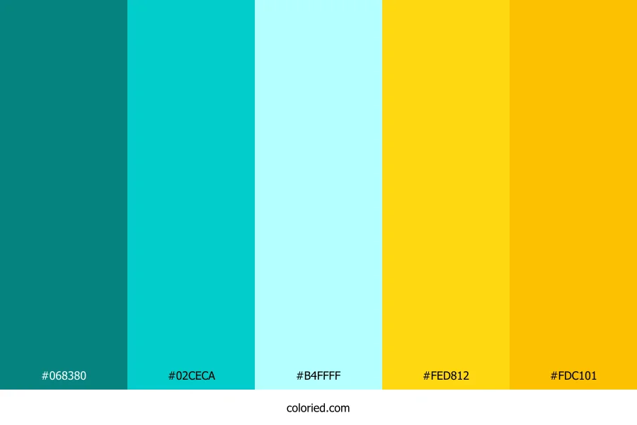 Tropical Lagoon Sun Color Palette