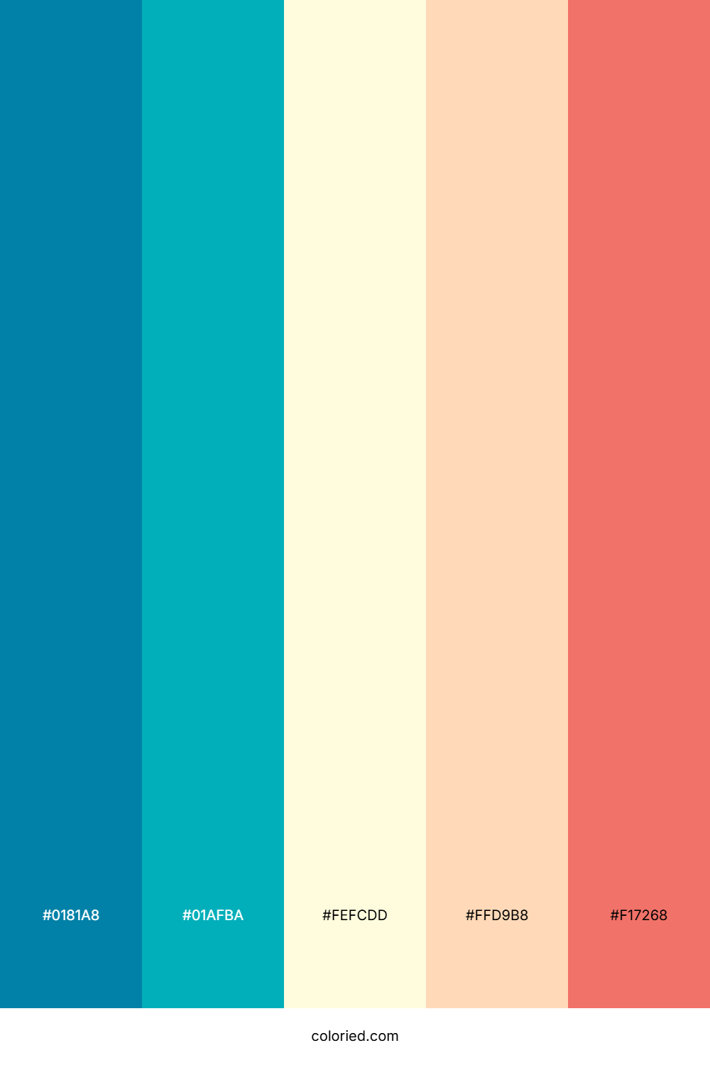 Tropical Mint Sunset Color Palette