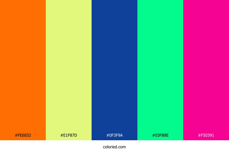 Tropical Sunrise Reef Color Palette