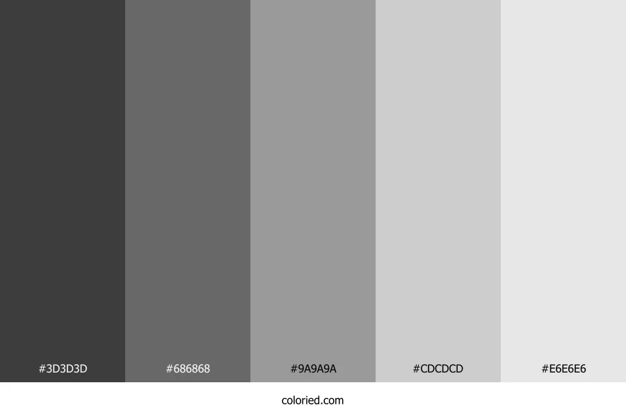 True Silver Shades Color Palette