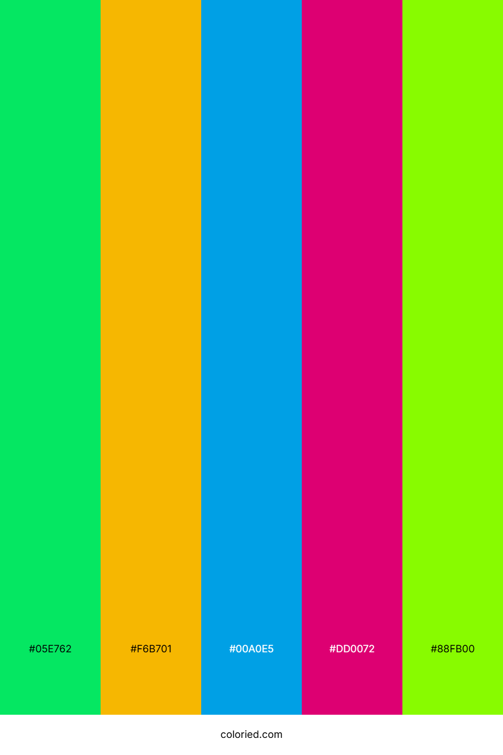 Turbo Lime Shock Color Palette