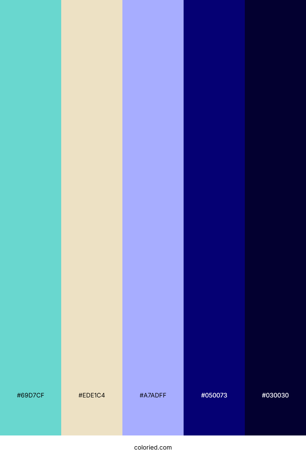 Turquoise and Deep Blue Color Palette