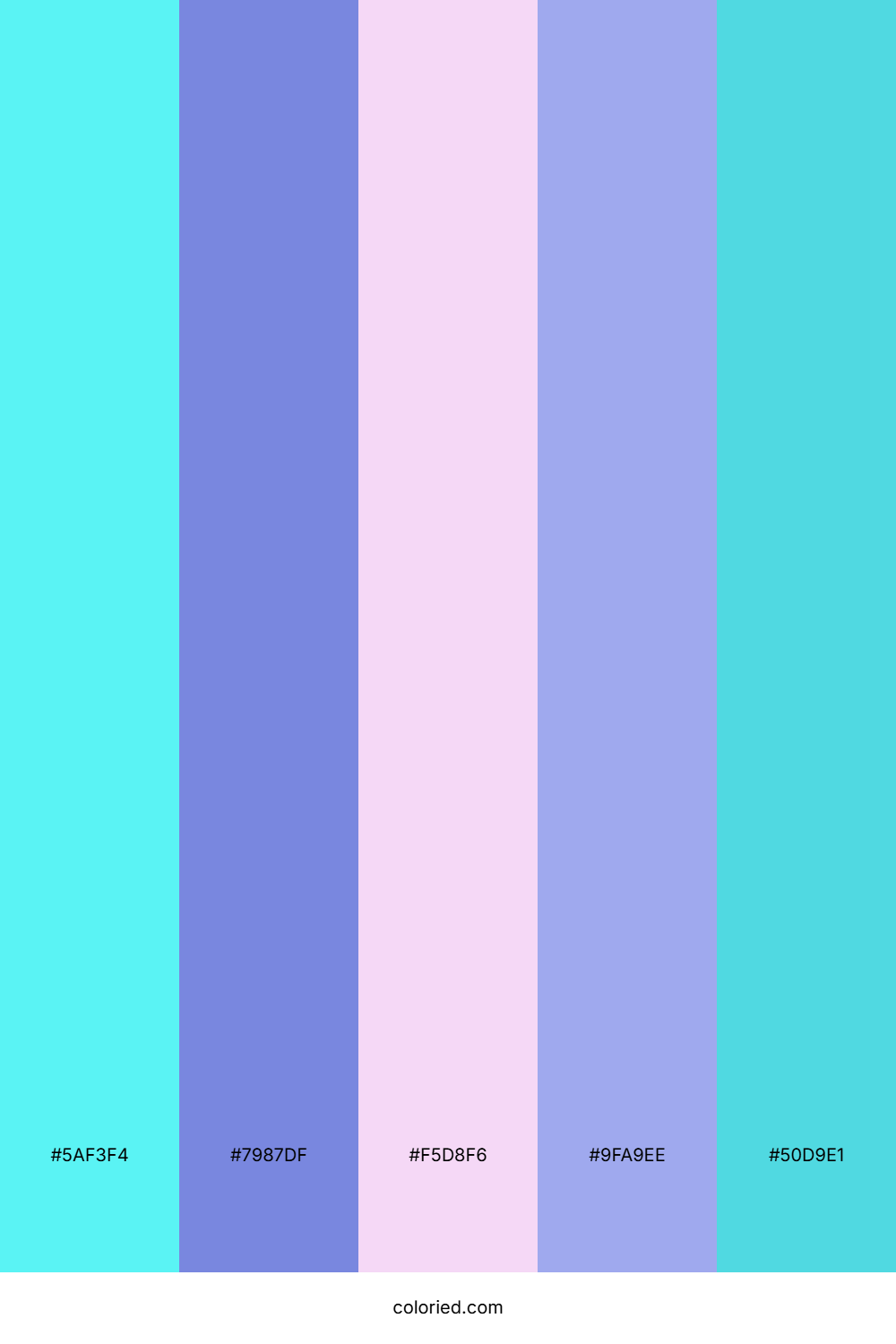 Turquoise and Lavender Color Palette