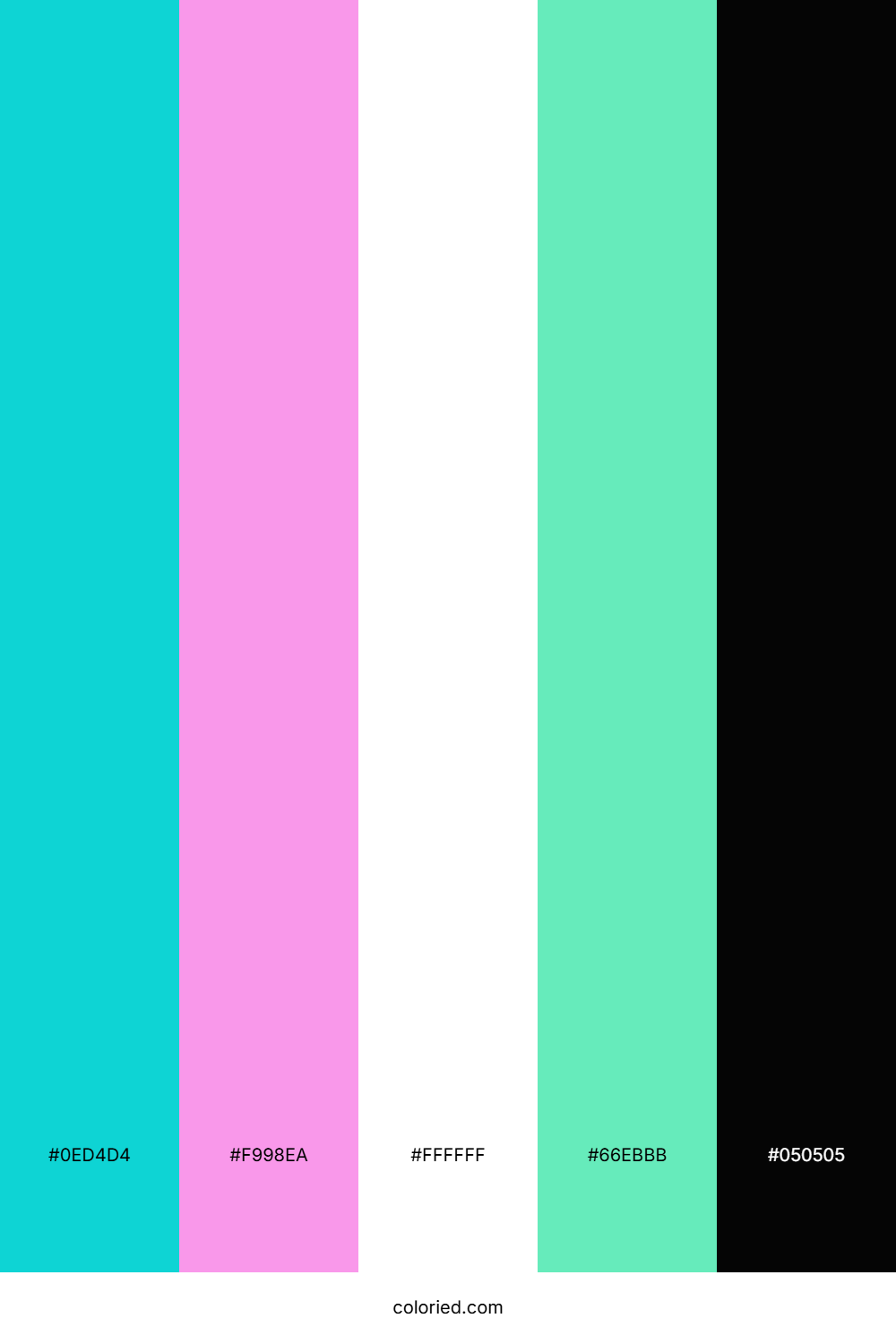 Turquoise and Pink Color Palette