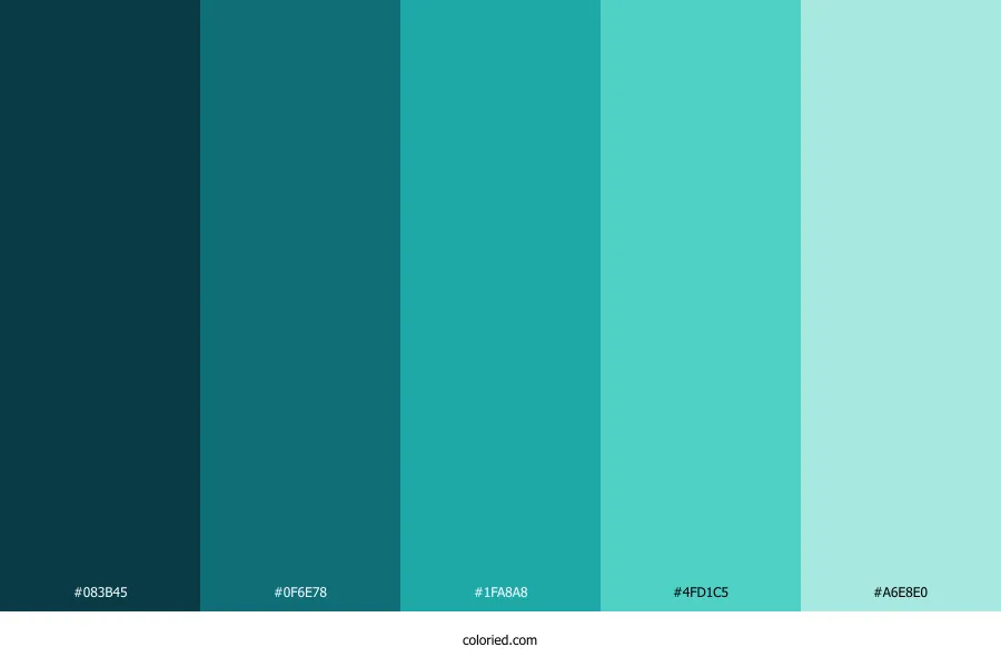 Turquoise Blue Color Palette