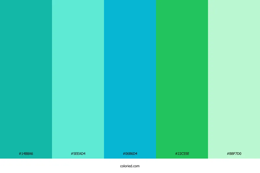 Turquoise Blue Green Color Palette