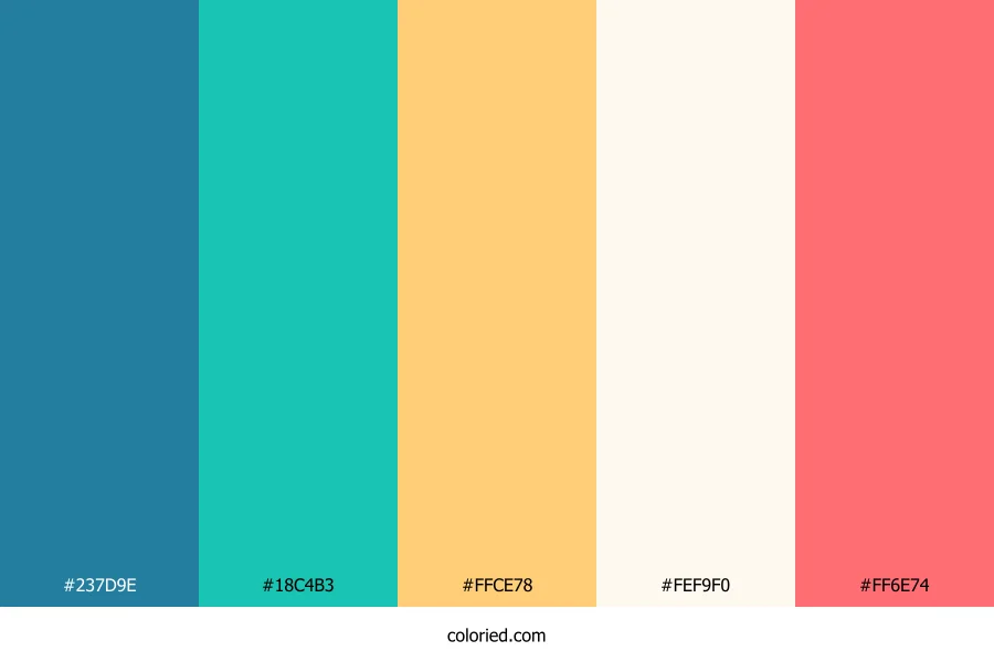 Turquoise Citrus Glow Color Palette