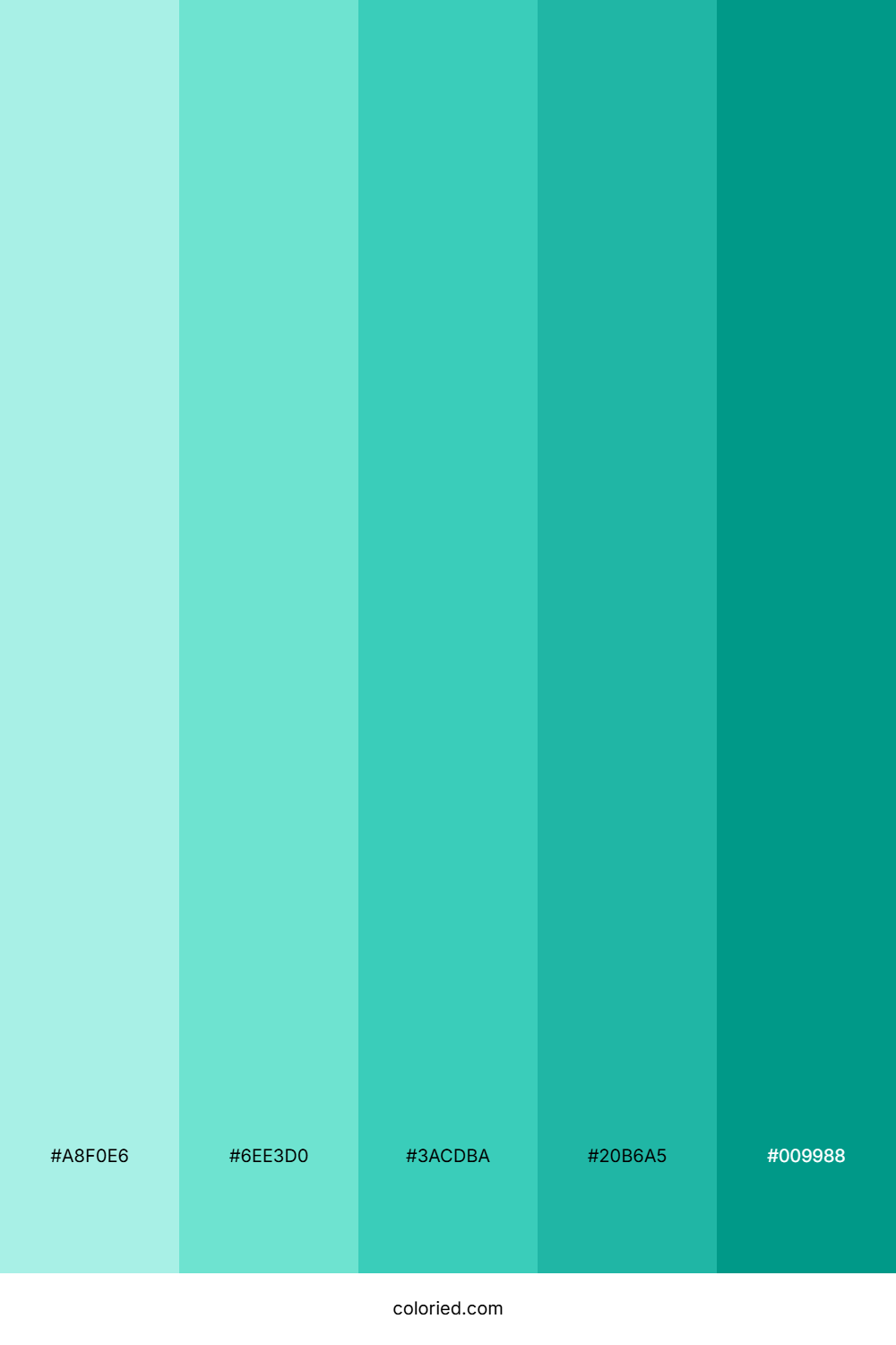 Turquoise Gradient Color Palette