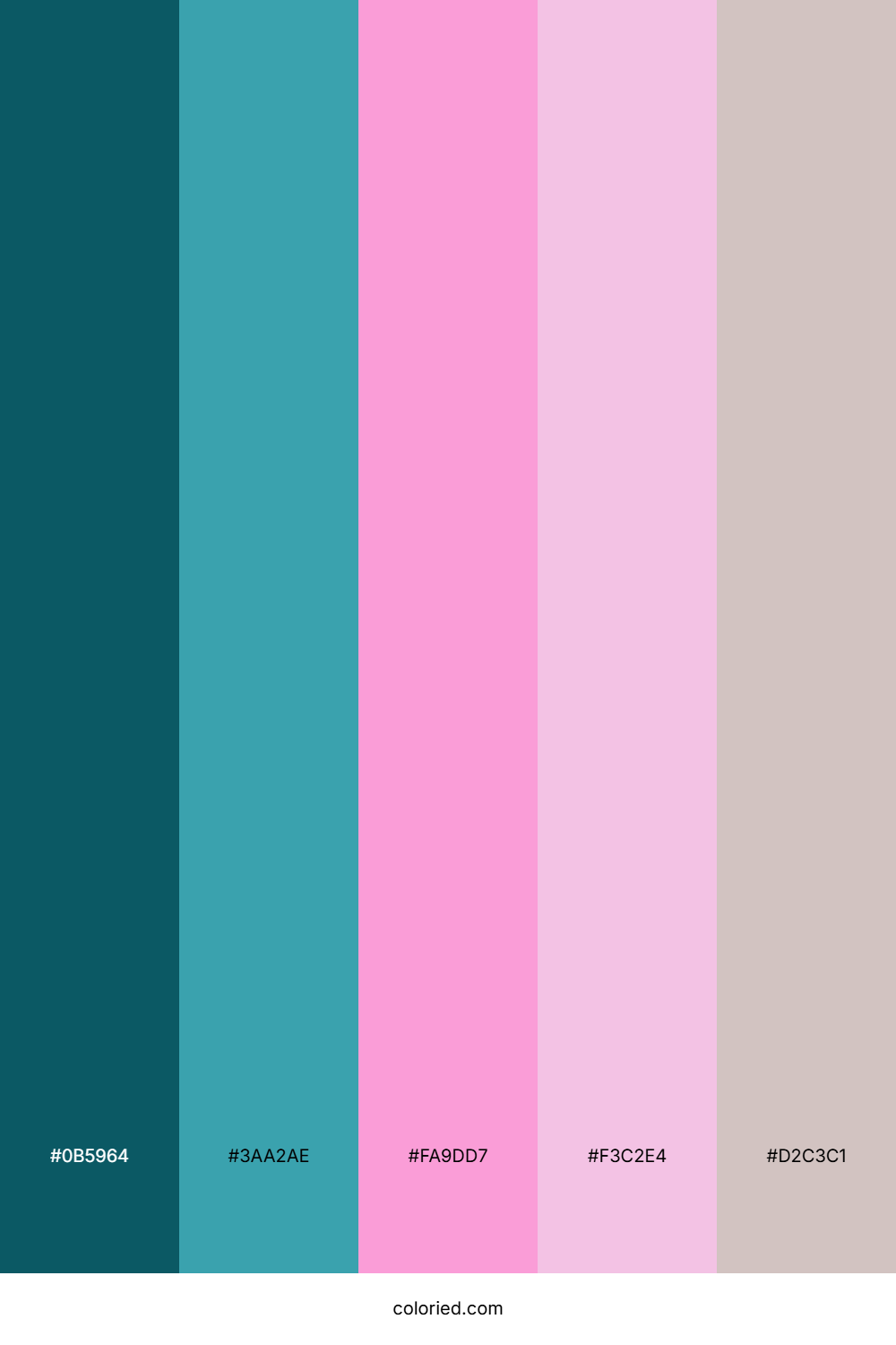 Turquoise Pink Whisper Palette
