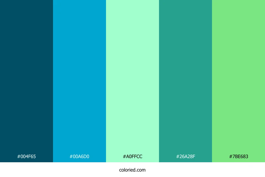 Turquoise Reef Spring Color Palette