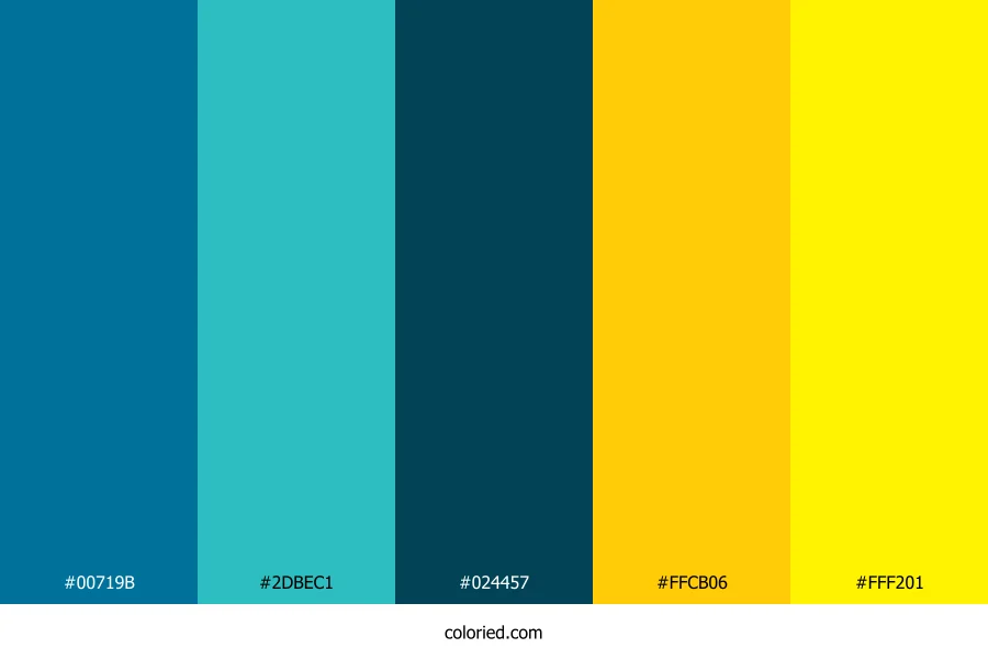 Turquoise Sunbeam Gold Color Palette